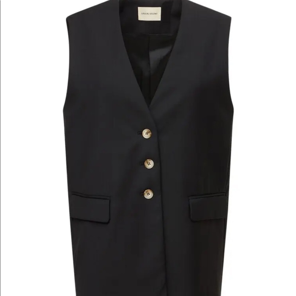 Loulou Studio Black Vest - Picture 3 of 11